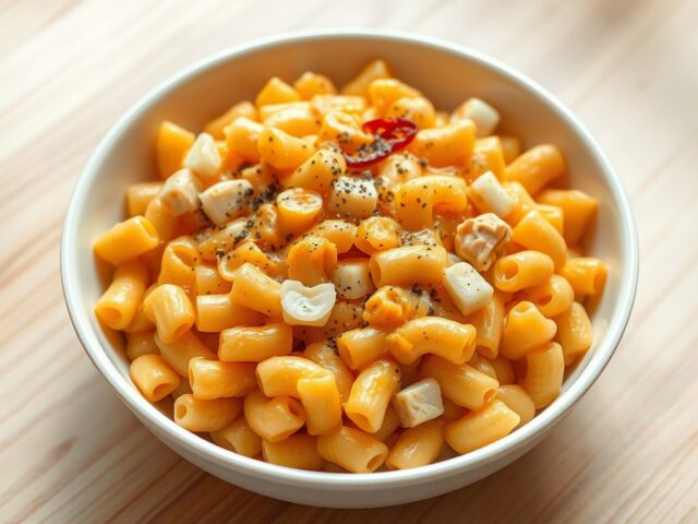 Super snelle zoete macaroni met kip