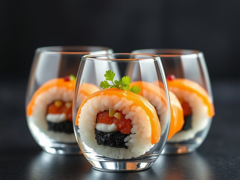 Sushi in een glaasje