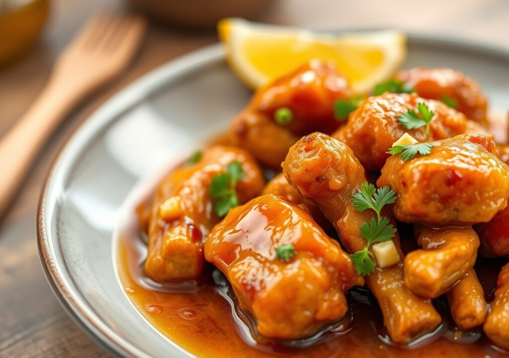 Sweet chicken, AI-gegenereerde illustratie