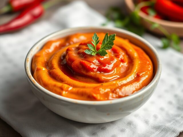 Sweet Chili dipsaus — AI-gegenereerde illustratie