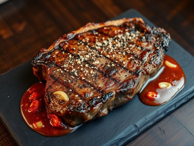 T-Bonesteaks met Tomatensaus