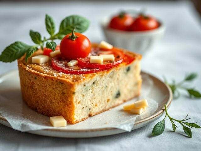 Taart met manchego en tomaat