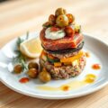 Taartje van pastrami en tonijn