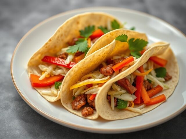 Taco’s met groenten — AI-gegenereerde illustratie