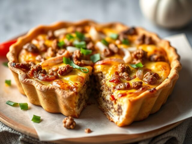 Taco quiche — AI-gegenereerde illustratie