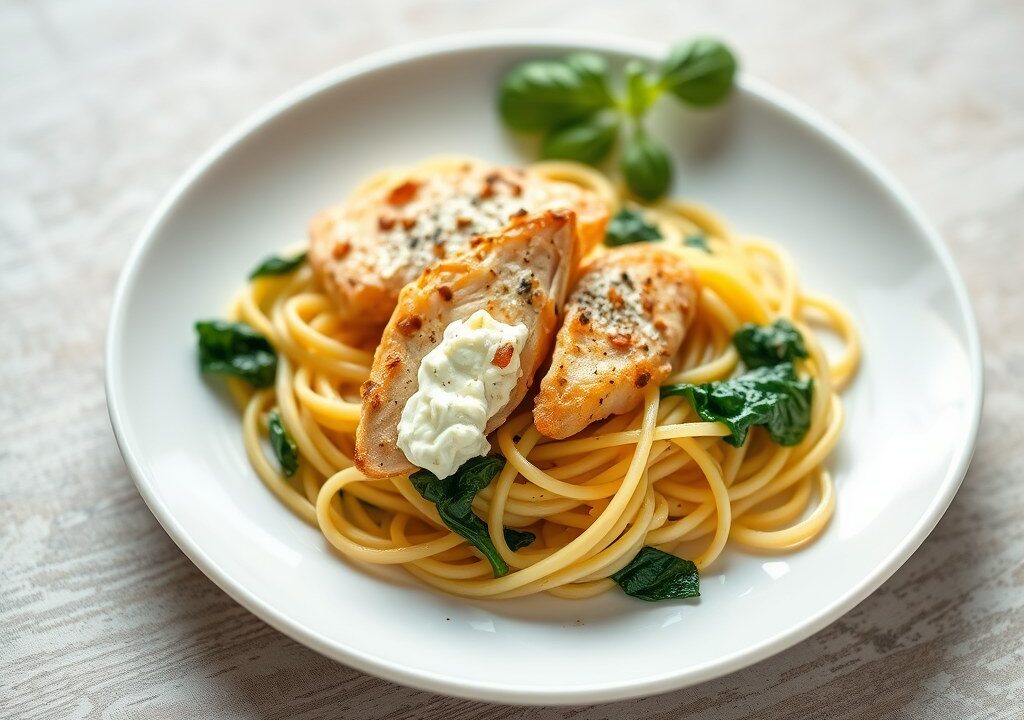 Tagiatelle met roomkaas — AI-gegenereerde illustratie