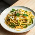 Tagliatelle met aspergetips