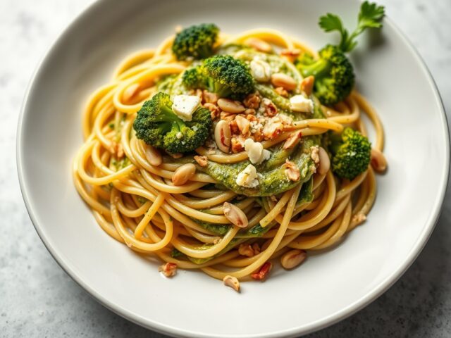 Tagliatelle met Broccoli-Pesto