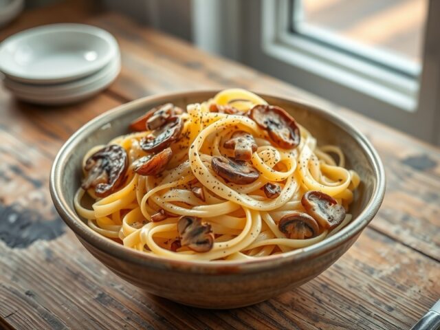 tagliatelle met cantharellen