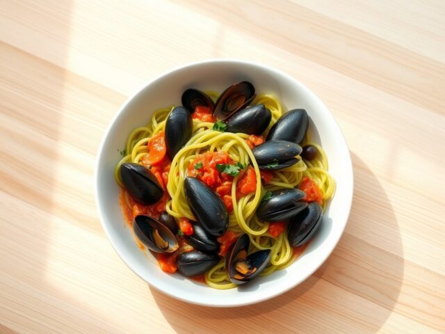 Tagliatelle met mosselen