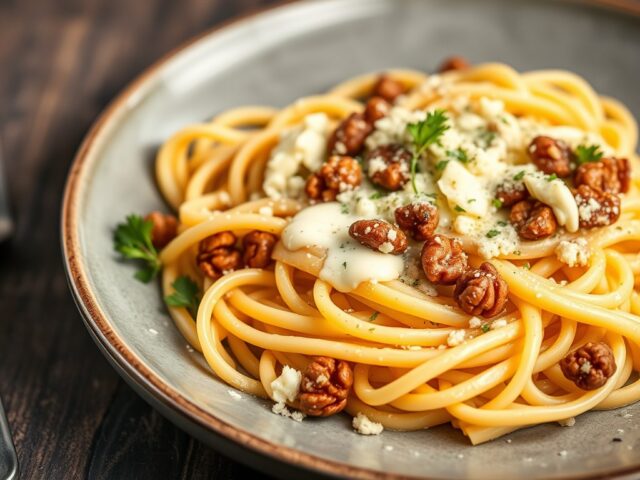 Tagliatelle met noten-kaassaus