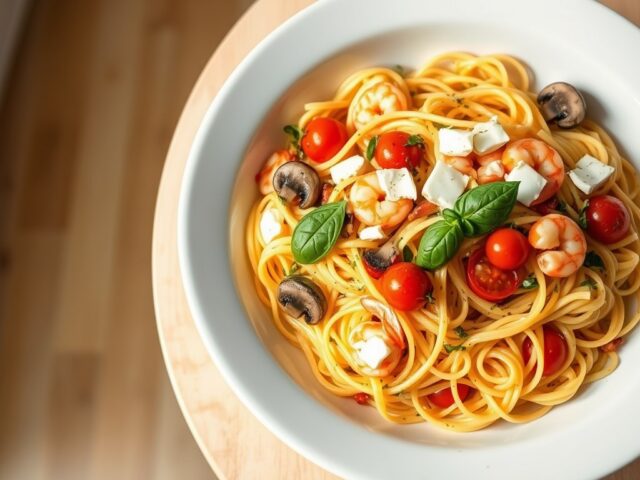 Tagliatelle met scampi’s