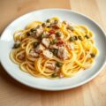 tagliatelle met tonijn en kappertjes