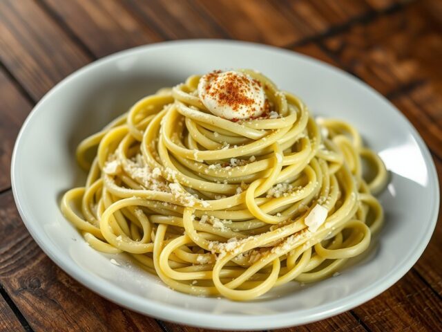 Tagliatelle verde alla ricotta