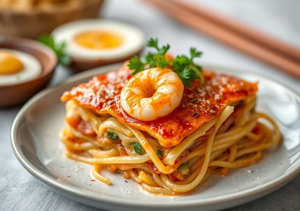 Tahoe-lasagne, AI-gegenereerde illustratie