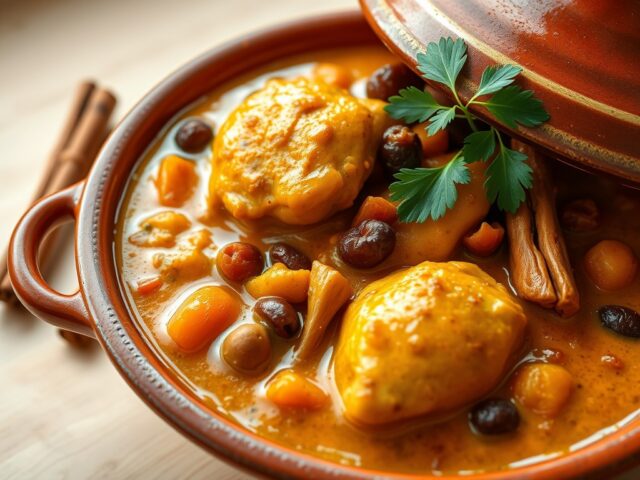 Tajine met Kip – Abrikozen – Rozijnen