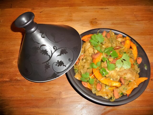 Tajine met kip en pompoen