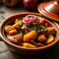 Tajine met kip met kweeperen