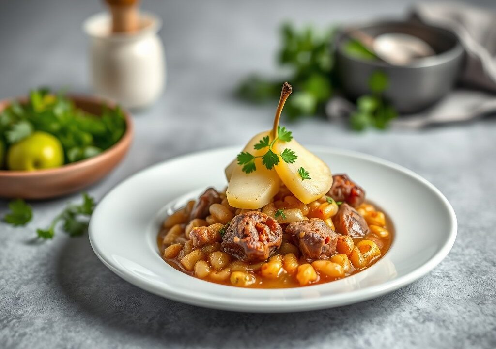Tajine van aardpeer, AI-gegenereerde illustratie
