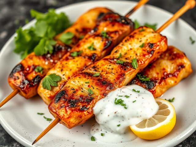 Tandoori visspiezen met raita