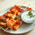 Tandoori visspiezen met raita