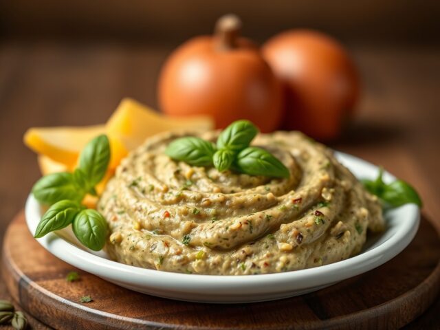 Tapenade met verse artisjokken — AI-gegenereerde illustratie