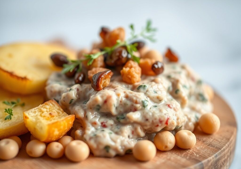 Tapenade van tonijn, AI-gegenereerde illustratie