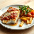 Tarbot met tomatencompote