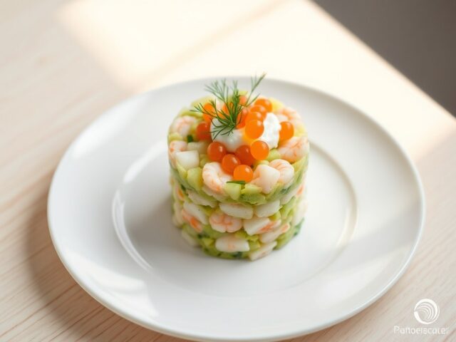 Tartaar van Crab-garnalen en avocado