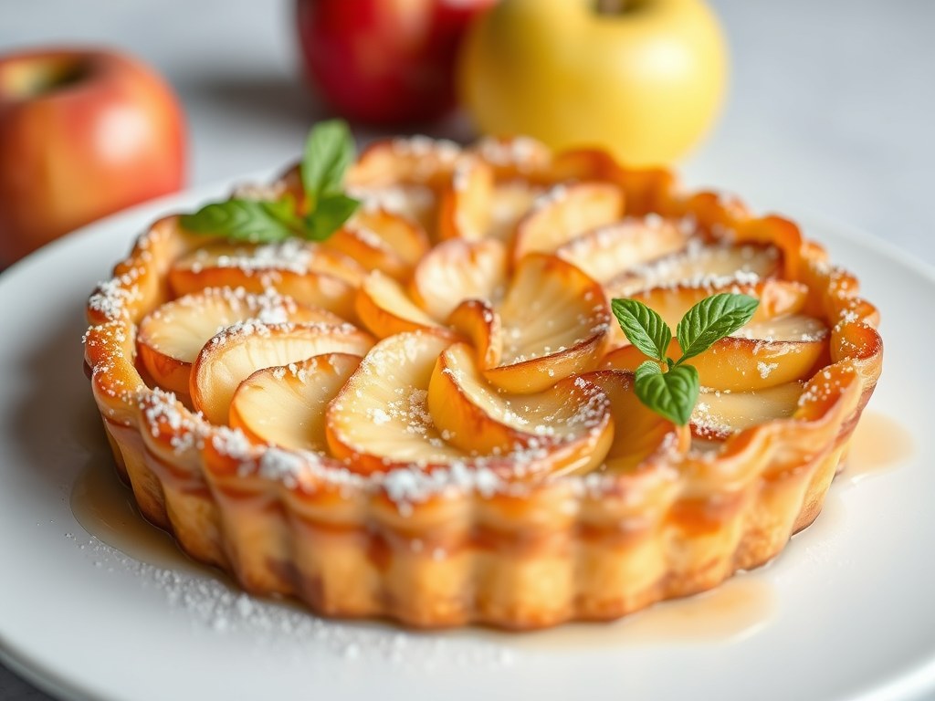 Tarte tatin met appel, AI-gegenereerde illustratie