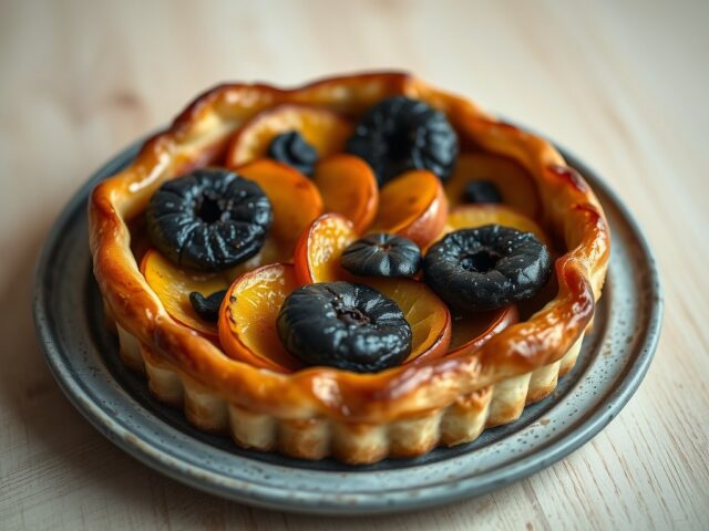 Tarte tatin met zwarte pens