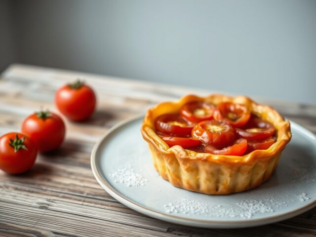 Tarte Tatin van kerstomaten — AI-gegenereerde illustratie