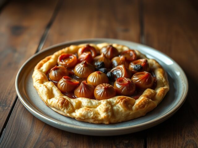 Tarte Tatin van sjalotten