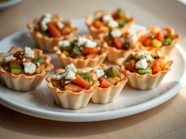 Tartelettes gevuld met groenteragout