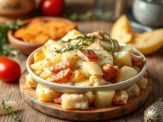 Tartiflette — AI-gegenereerde illustratie
