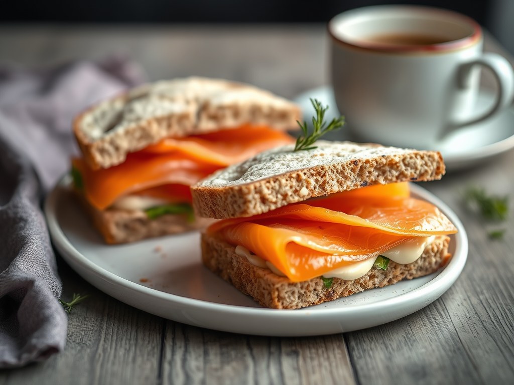 Tea sandwiches, AI-gegenereerde illustratie