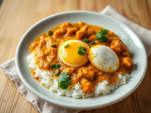 Telor Sambal Kerrie (Amé Kemutéh) — AI-gegenereerde illustratie