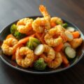 Tempura van Gamba’s en Groenten