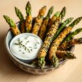 Tempura van groene asperges