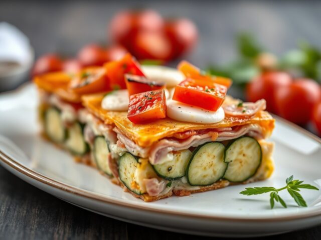 Terrine met courgette en ham