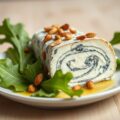 Terrine van brie en blauwkaas met pijnpitten