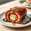 terrine van geroosterde paprika`s