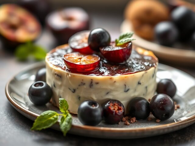 Terrine van Limburgse kaasjes met zwarte pruimen