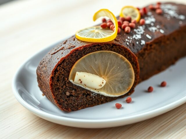 Terrine van peperkoek met peer
