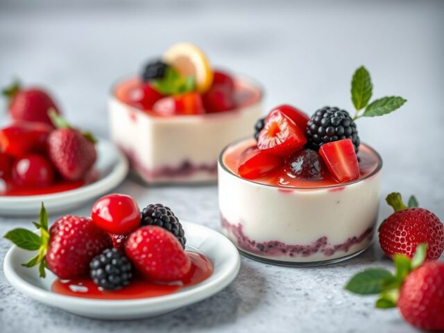Terrines met rood fruit