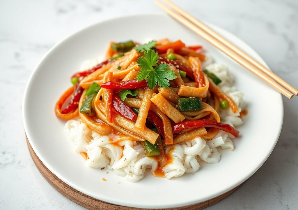 Thai Lunch (Pad Siew Ew) — AI-gegenereerde illustratie