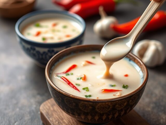 Thaise bouillonfondue met kokosmelk
