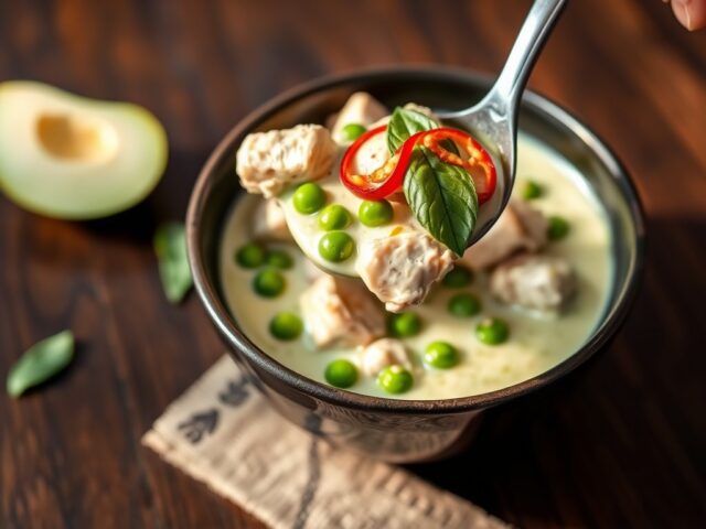 Thaise groene curry met kip