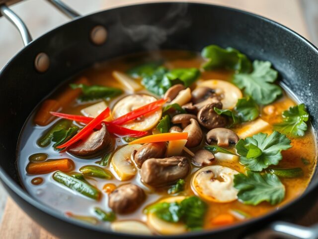 Thaise groentesoep uit de wok
