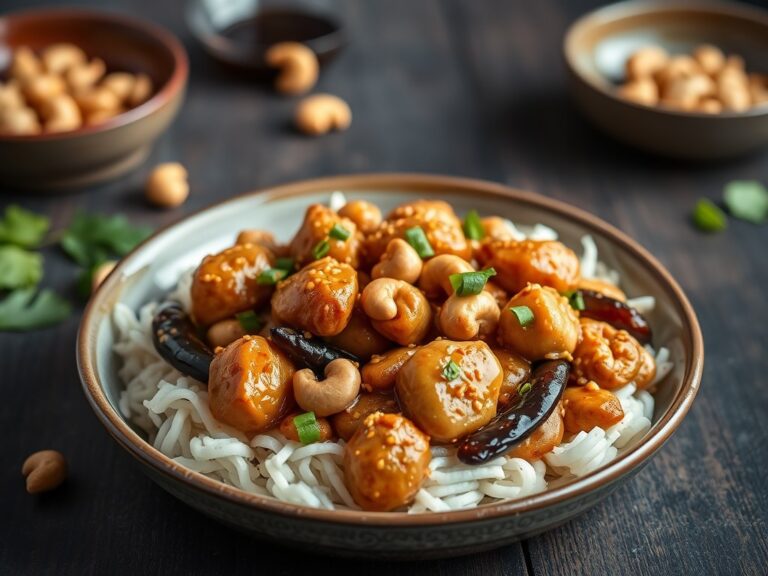 Thaise kip met cashewnoten